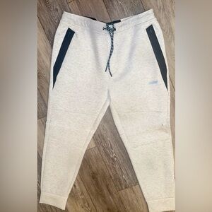 American Eagle very light grayJogger Sweatpants with Black Accents